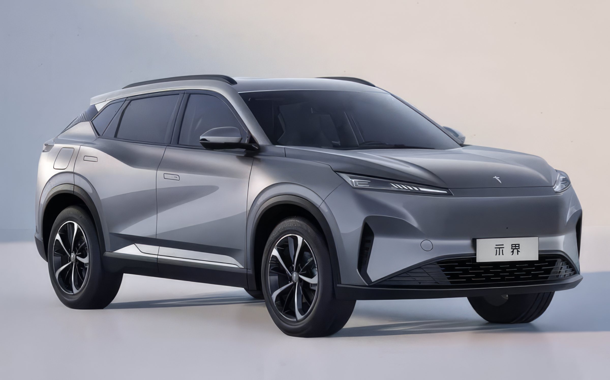 Electric version, front three-quarter view