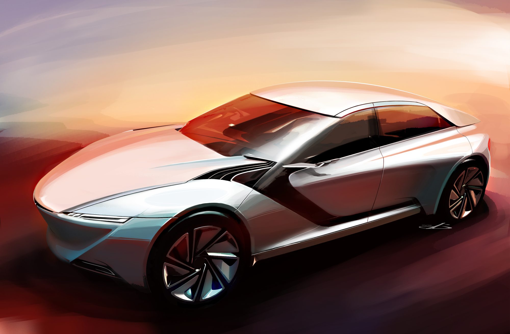 Lucy vision car sketch