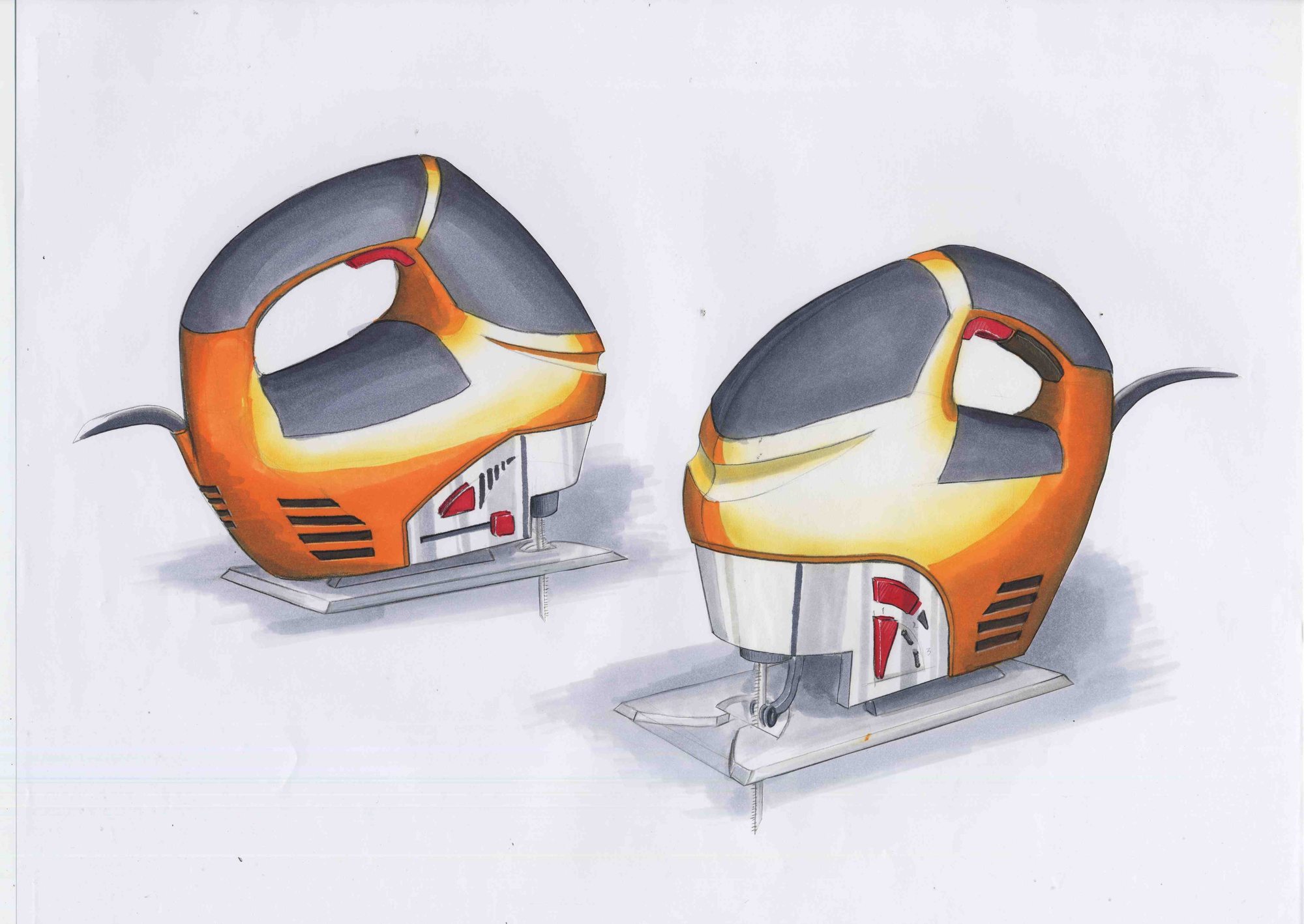 Student marker rendering of a power tool