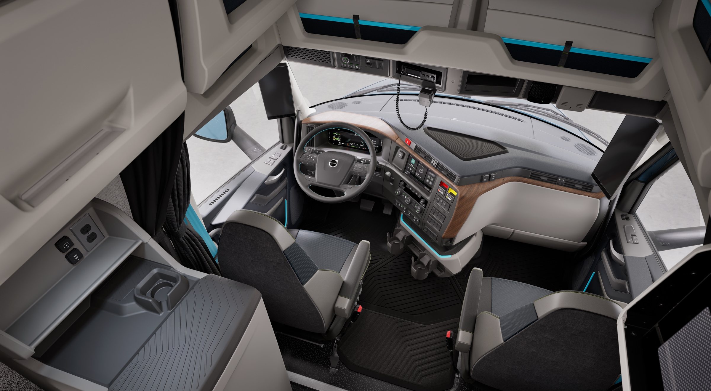 Truck cab interior