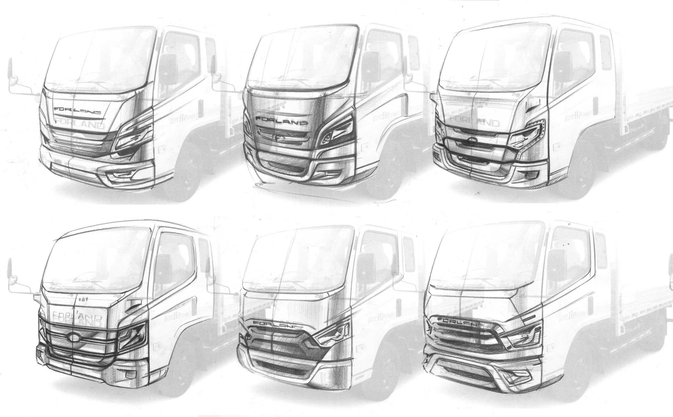 Foton light truck sketches